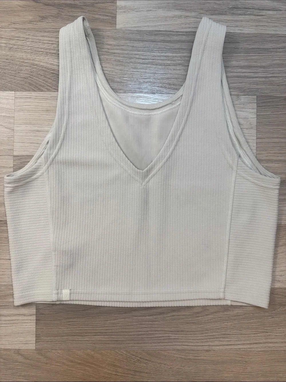 lululemon athletica Ribbed Scoop Crop Tank - Cream